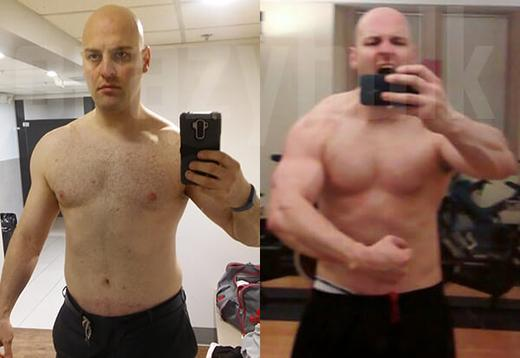 Hgh before and after workout